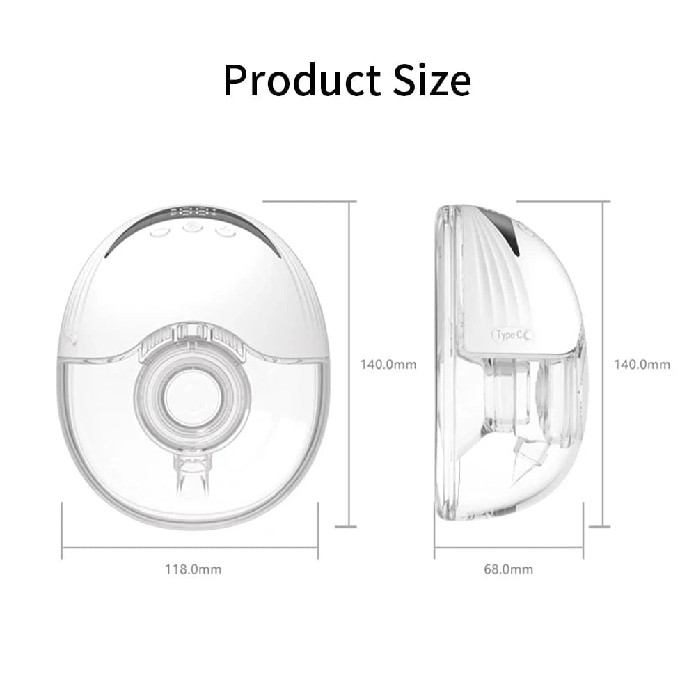 Tire-laits White-2 Wearable Breast Pump 210ML Large Capacity Hands Free Electric Portable Breast Pump BPA-free with LED Display 4 Modes & 12 Levels